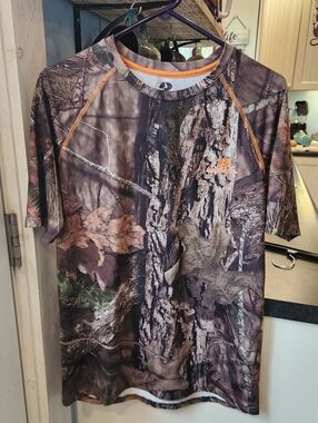 Mossy Oak Men's Short Sleeve Camo Performance Tee - Brown, Green, Tan